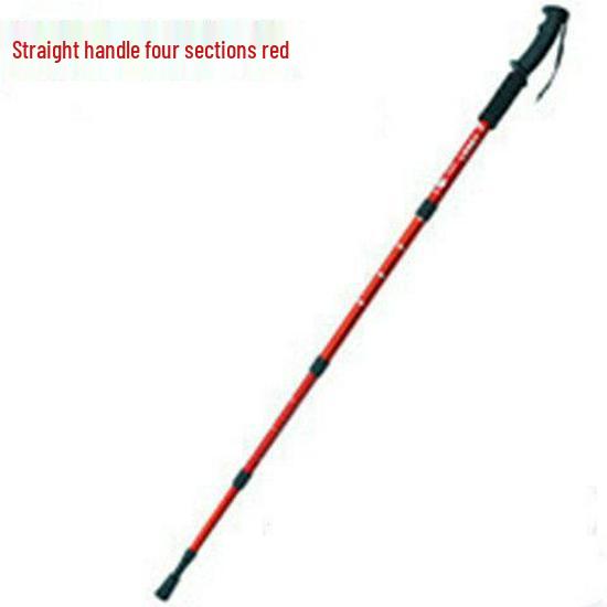 Leichter, faltbarer Senior Nordic Walking Trekkingstock mit geriffeltem 4-teiligem Teleskopgriff