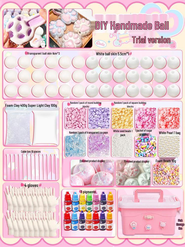 

Набор для самостоятельной сборки шумного мяча ручной работы: Начинка моти, которую можно ущипнуть