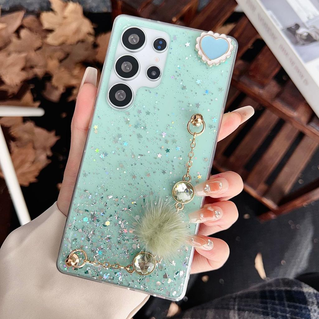 Epoxy glitter bracelet case Suitable for Samsung S24ultra mobile phone case s23 bracelet s22 Epoxy note20 glitter