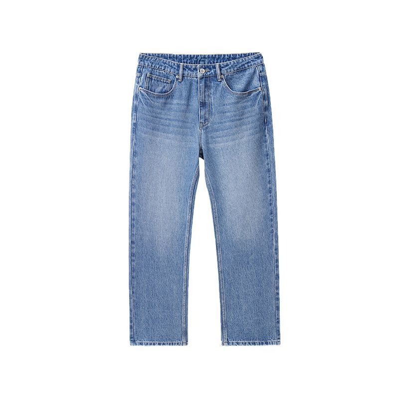 American High Street Trendy Brand Loose Wide-leg Straight Jeans Men's Autumn New Daily Commuter Long Pants