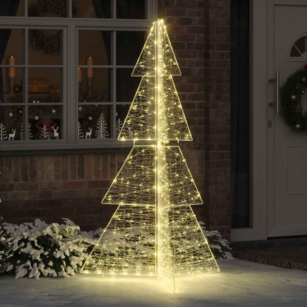 Christmas Tree with 240 LEDs Warm White 180 cm Acrylic