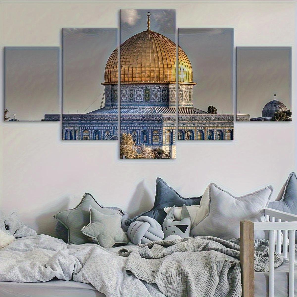 

Holy Land Calligraphy Faith Poster, Architectural Landscape, Modern Art, Bedroom, Living Room, Kitchen,Wall Decor,No Frame 20x35 20x45 20x55cm