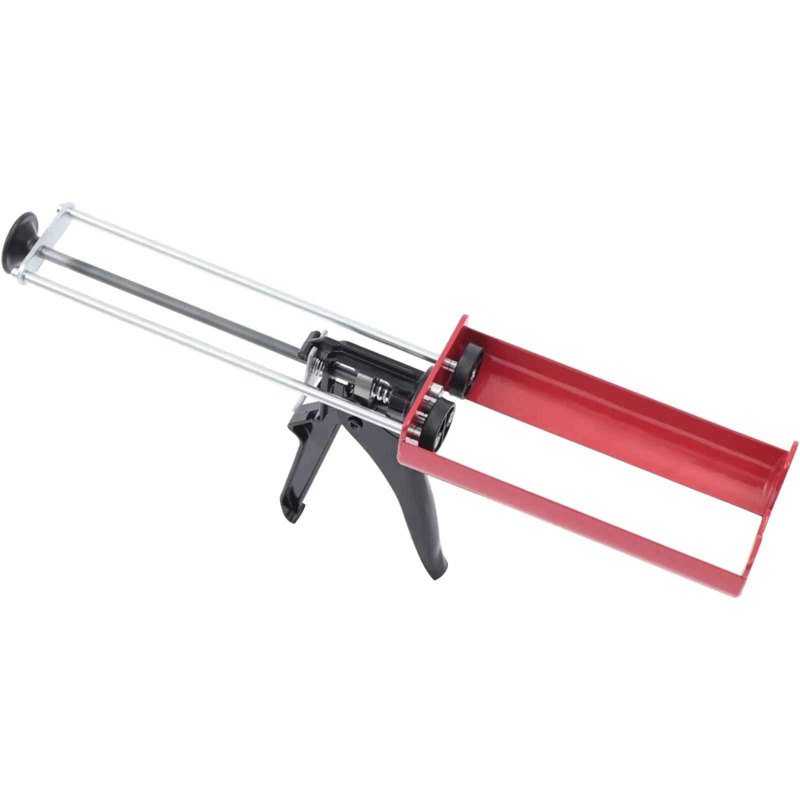12-inch Caulking Gun, 400ml Dual-Component Sealant, Dripless Stainless Steel Upgraded Manual Dual-Component Epoxy Gun