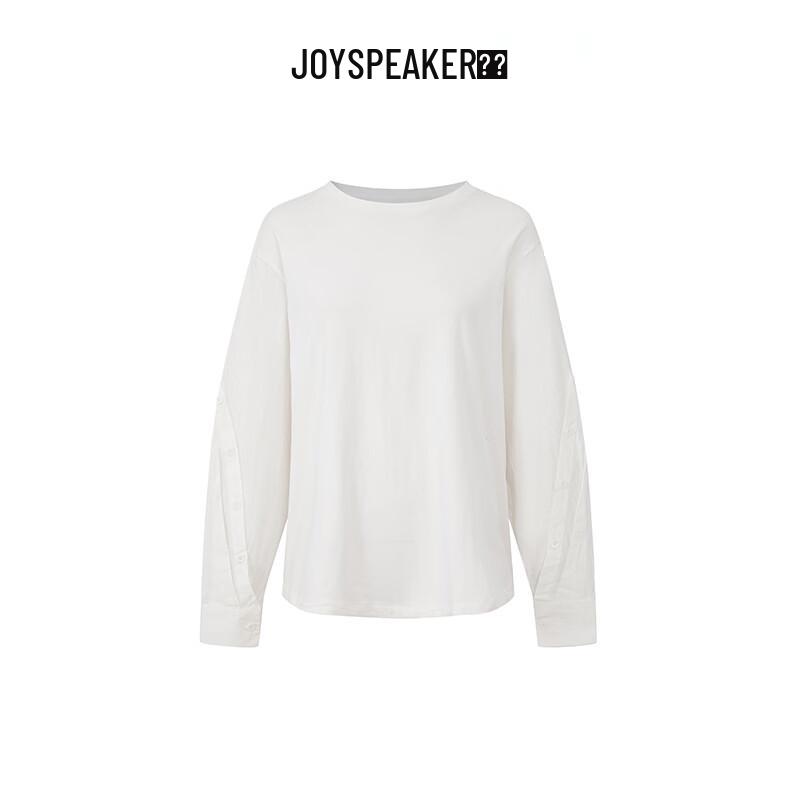 JOY SPEAKER Женская футболка с длинным рукавом и вставками One Size