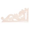 4pcs Wood Wood Carving Applique 5.12x2.76x0.35in Light Brown European Style Wood Ornament Wood Carving Solid Wood Texture