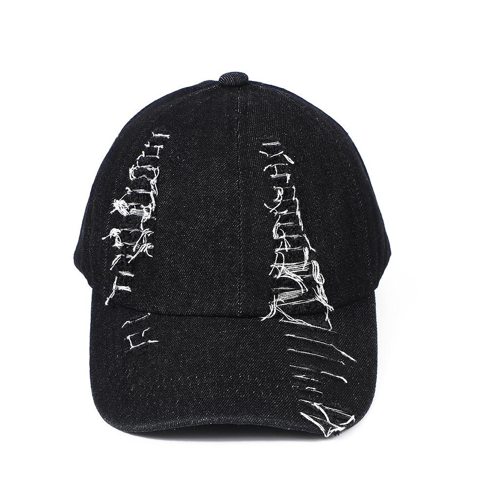 Hat Men'S Spring Summer Fashion Ripped Baseball Cap Cowboy Cap Women'S Outdoor Sunscreen Visor