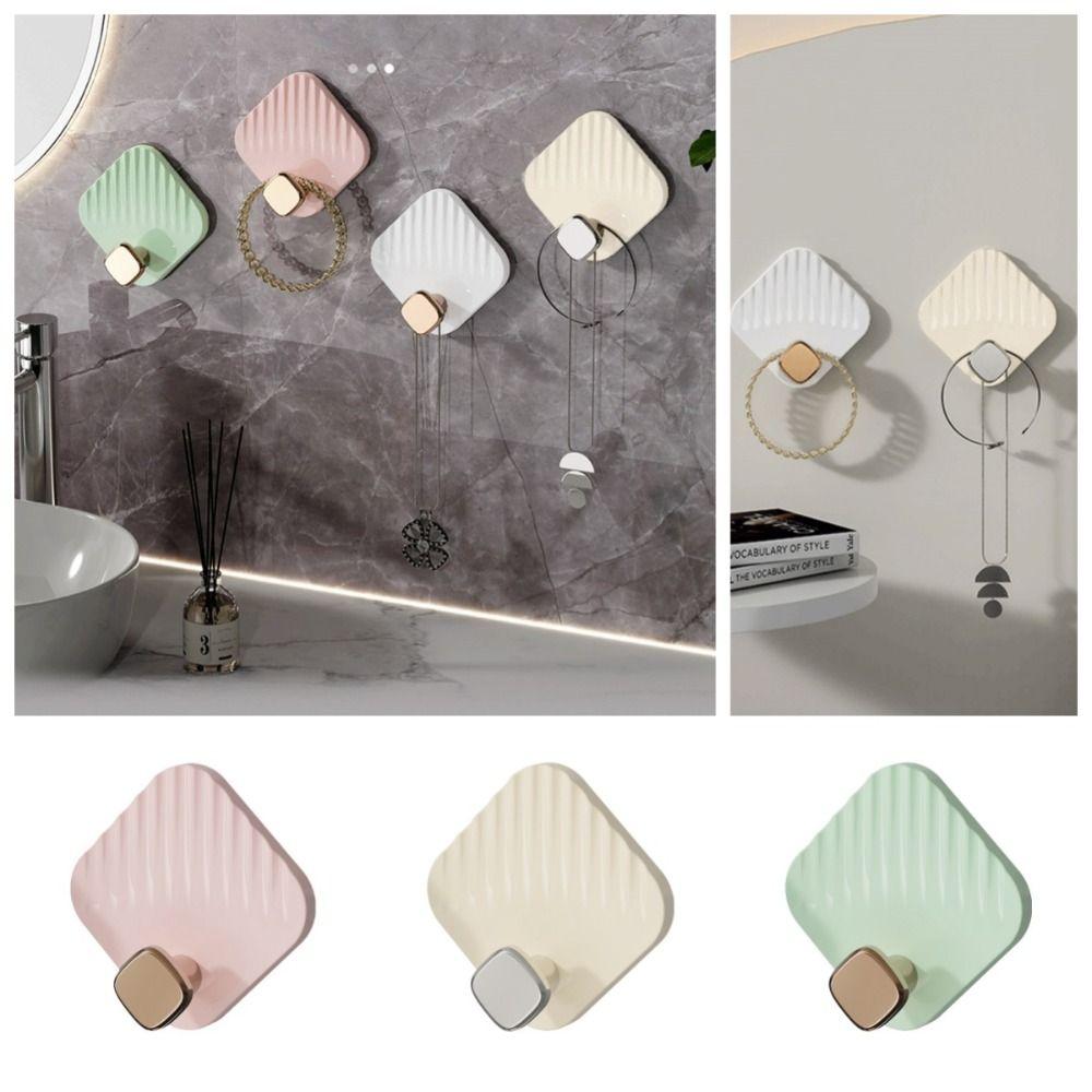 4 Stück Wandhaken zum Aufhängen, selbstklebend, wasserdicht, Schlüsseltaschenhaken, Wandmontage, transparenter Handtuchhalter, Kleiderbügel, Türrückseite