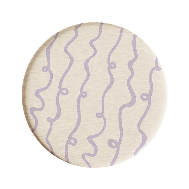 Round Plaid Hard Diatom Mud Coffee Tea Coaster Thermal Insulation Pad Office Non-slip Absorbent Pad