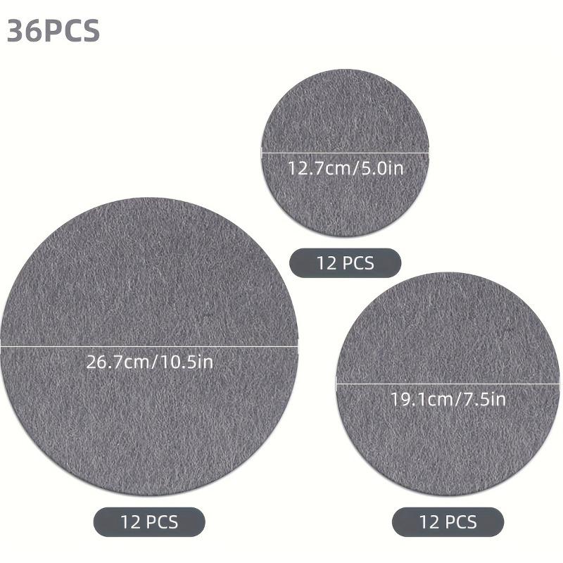36pcs/set Felt Pot Holder Set Round Coaster for Mug Plate Separator Mat Dining Plate Felt Round Plate Pan Cushion Partition Pad