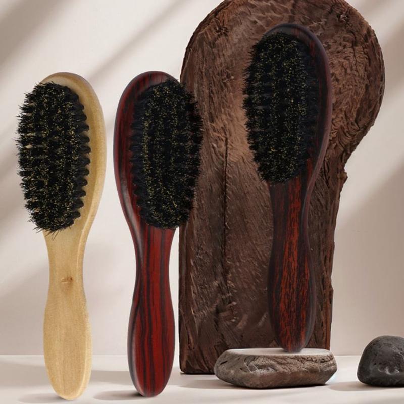 Natural Wood Hair Brush For Sensitive Scalp Gentle Voluminous Hair Anti Static Portable