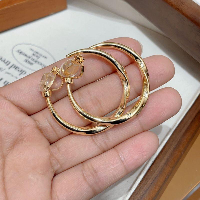 

Thread Ear Ring Fashion Unique Non-Pierced Triangle Cushion Ear Clip Painless Fashion Twist Earrings Circle Earrings Women Threaded Ear LoopsTriangular Ear Clip [Gold]