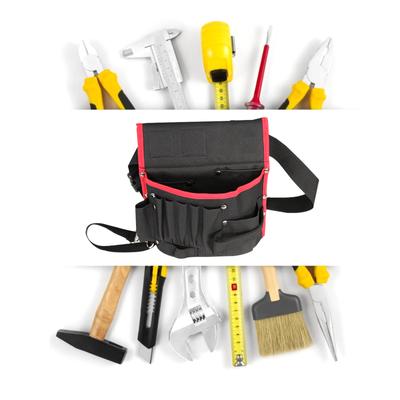 Werkzeugtasche zum Verpacken mit Gürtel in der Taille, Oxford-Gewebe, kleiner Werkzeug-Organizer, Werkzeugtasche, Allzweck-Gadget-Werkzeughalter mit mehreren Taschen