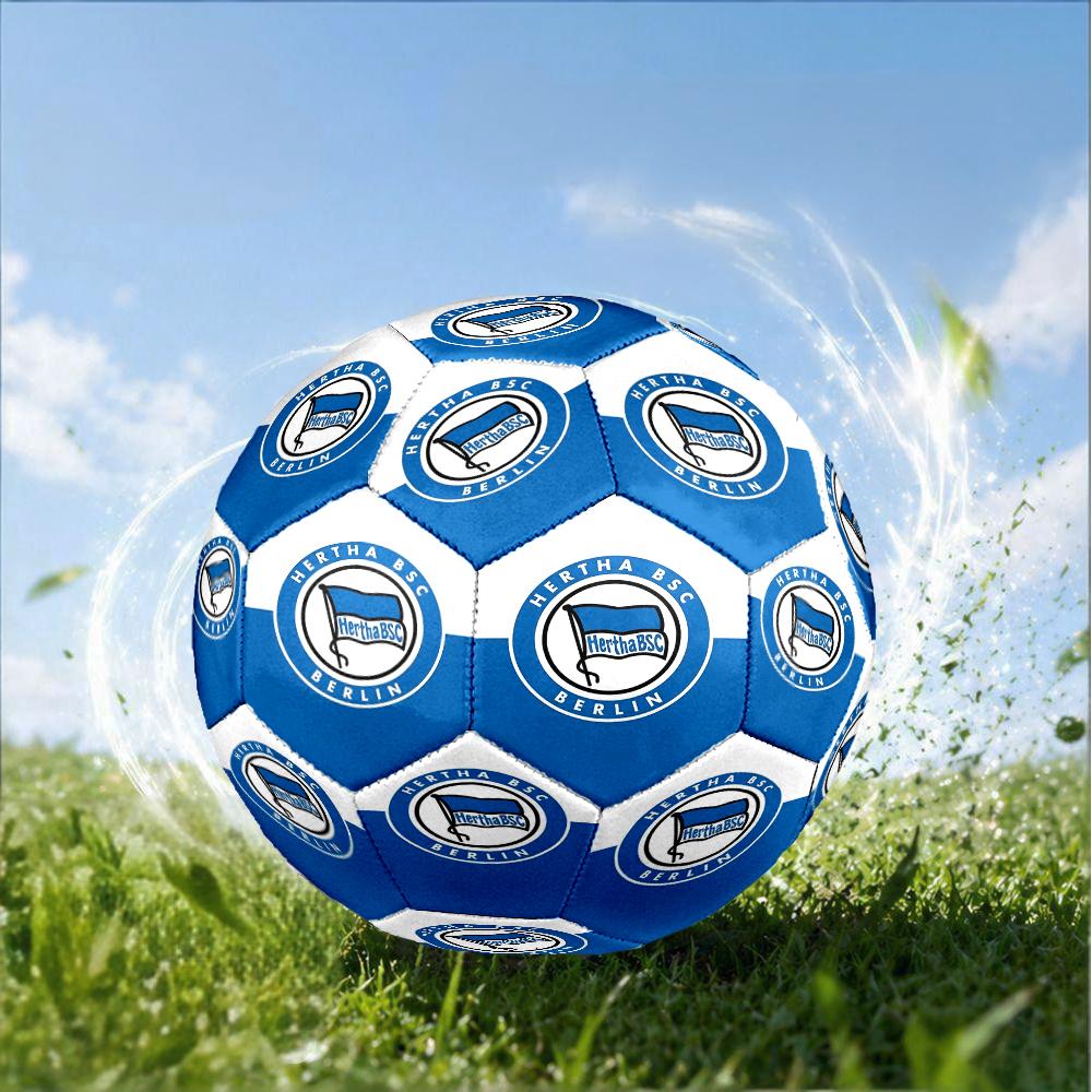 Hertha Bsc Berlin Crest Size 5 Soccer Ball,Indoor/Outdoor Suitable for Training Matches Tournaments Practice Games Perfect Gift for Fan