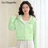 La Chapelle Women's Relaxed Fit Hooded Short Jacket