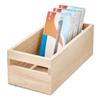 Renewable Paulownia Wood Storage Bin with Handles Multi-Purpose Organizer Kitchen Bathroom Closet Office Craft Room