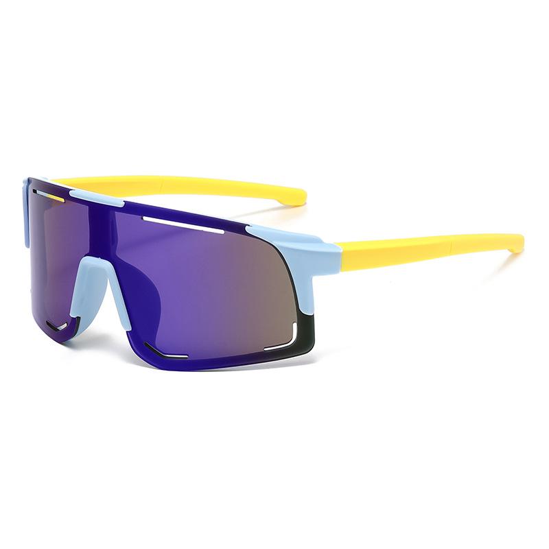 Fashion Children'S Colorful Cycling Glasses Personalized Sports Sunglasses Outdoor Mountaineering Integrated Eye Protection Sunglasses