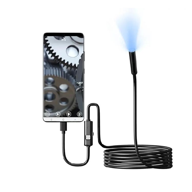 

Гнучкий 7-мм Ендоскоп Типу C з 2 USB-портами, Водонепроникний IP67, Регульоване LED-освітлення для Смартфонів, Планшетів, Комп ютерів