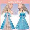 Barbie als die Prinzessin und der Bettelknabe Cosplay-Kleid mit Polyester und Elasthan für Halloween-Kostüm