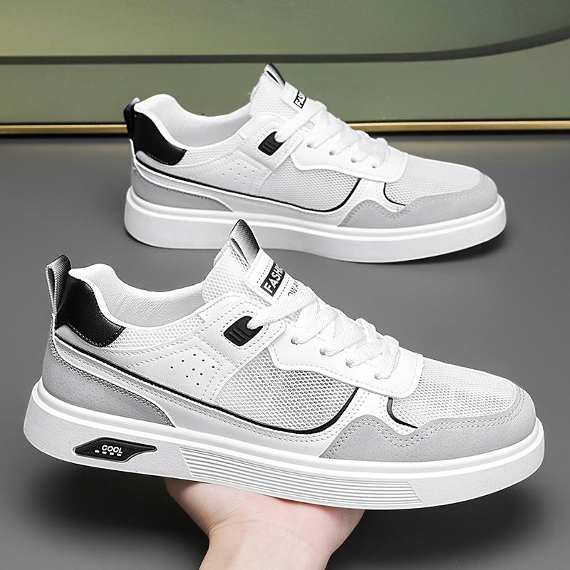 Sommar herrskor 2025 nya nisch mesh andningsbara och bekväma meshskor trendiga avslappnade mångsidiga låga sportskor