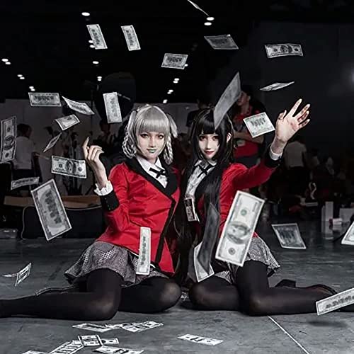 Formemory Kakegurui Cosplay Jabami Yumeko Cosplay Costume, 6-Piece Set, High-Quality Costume for Women, High School and Junior High School Students (X