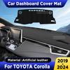 For Toyota Corolla -2024 GR SE XSE Hybrid Sedan Car Dashboard Cover Mat Sun Shade Pad Anti-UV Artificial Leather Accessories