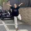 Black Short-sleeved T-shirt Women's Summer New Loose American Ins Half-sleeved High Street Design Oversize Top