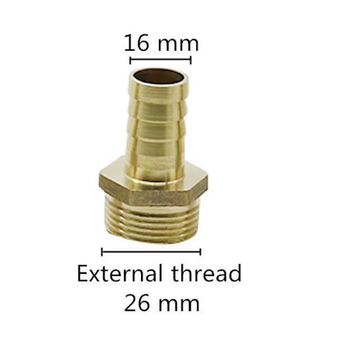 Hose Barb Connector copper  3/4" female Male Thread Pipe Fitting Barb Hose Pagoda Coupling Tail Connector 8/10/12/14/16mm hose