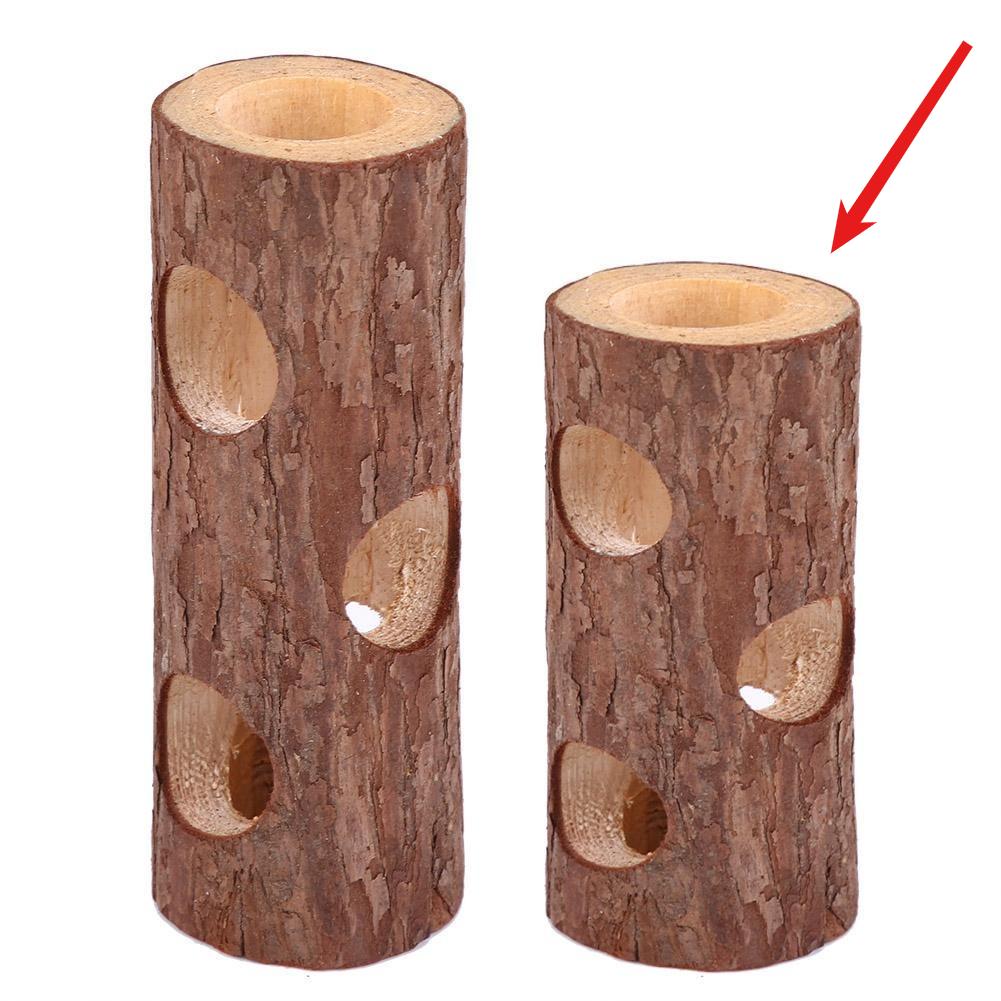 1 szt. Drewniany Tunel dla Zwierząt Tunel do Ćwiczeń Zabawka do Gryzienia dla Królika Fretki Chomika Świnki Morskiej Tunel Zabawka dla Chomika