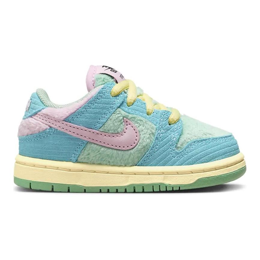 Verdy x Nike Dunk Low SB TD Visty Detské tenisky Modrá Modro-sivá Svetlo-arktická ružová FZ7194-400