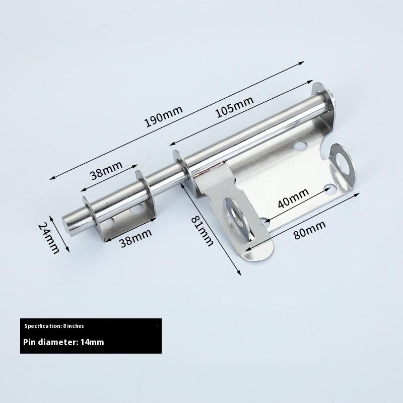 1 Set Solid Sliding Bolts Latch Hasp Stainless Steel Door Latch Home Hardware Gate Safety Toilet Door Lock