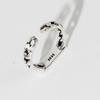 Vintage Silver Color Metal Punk Letter Open Rings Design Finger Rings for Women men Party Jewelry Gifts LETTER