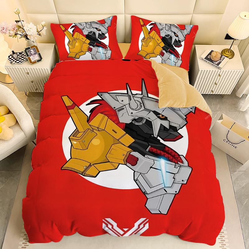 Gamer Digital-monsters Beding Set Digimon Soft with Soft Fabric Duvet Cover Plus Pilowcases Unfiled Single Double Bed Children Young Gift