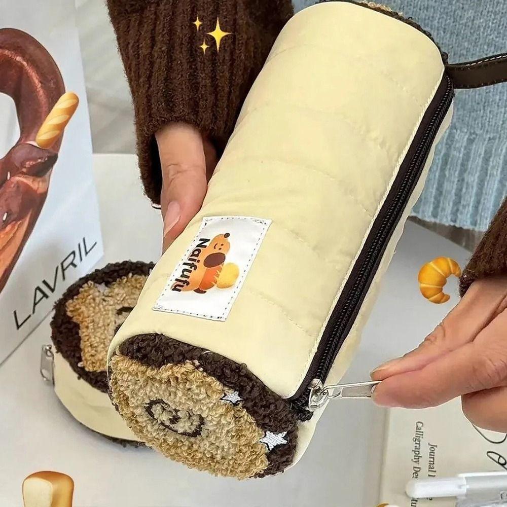 Funny Cake Roll Pencil Bag Storage Bag Pen Case Design Stationery Bag Cosmetic Bag