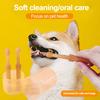 1 conjunto escova de dentes para animais de estimação gatos cães escova de limpeza de dentes de silicone macio com caixa de armazenamento suprimentos para animais de estimação