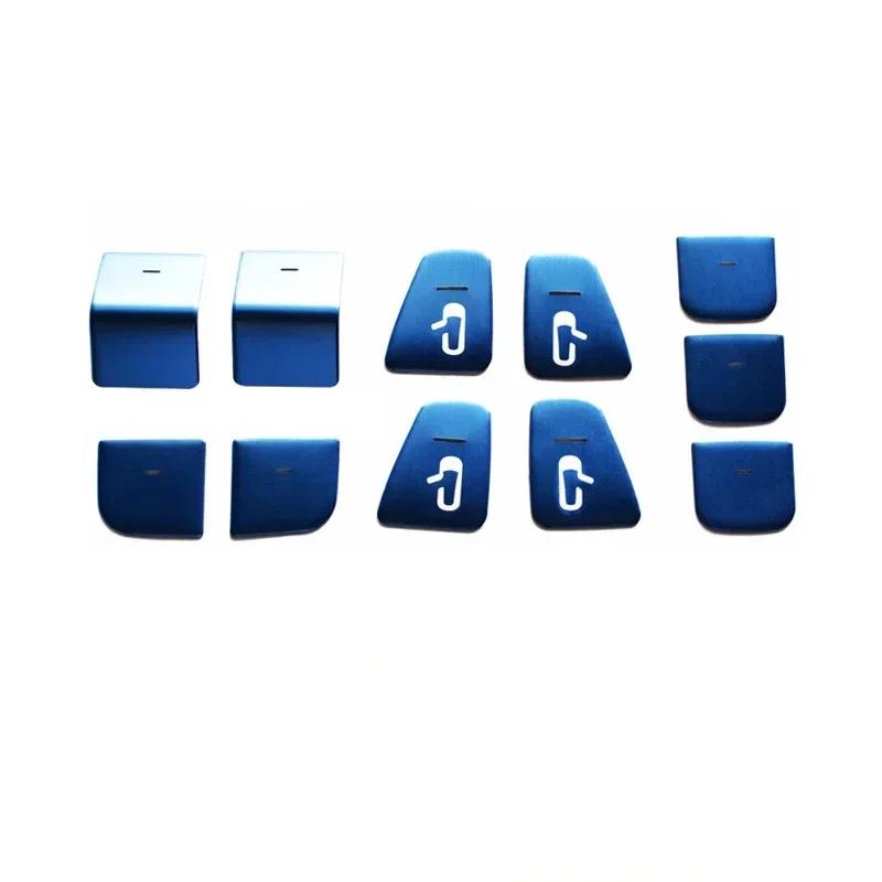 11PCS Aluminum Alloy Inner Door Window Switch Button Trim Cover For Tesla 17-23 Model 3  20-23 Model Y Switch Button Sticker