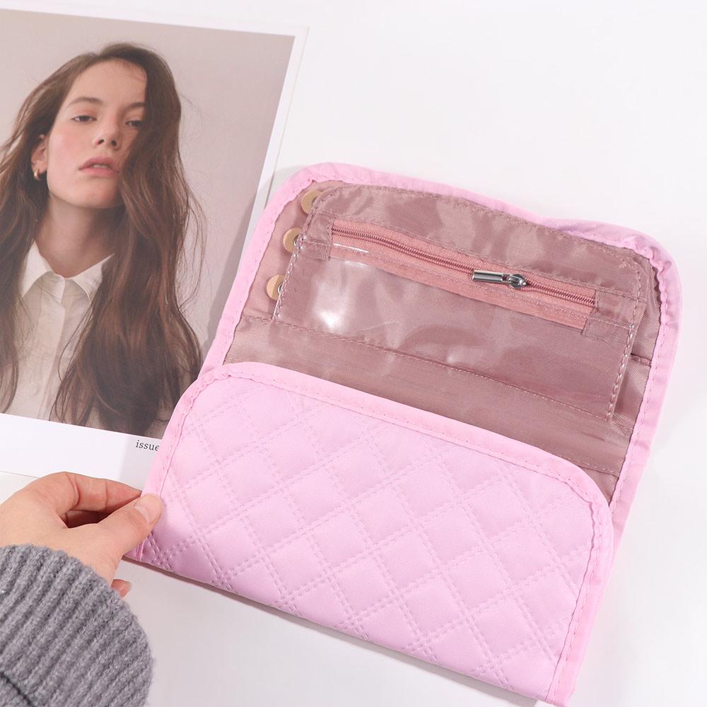 Portable Travel Jewelry Storage Bag Soft Jewelry Display Case Foldable Jewelry Organizer  Earrings