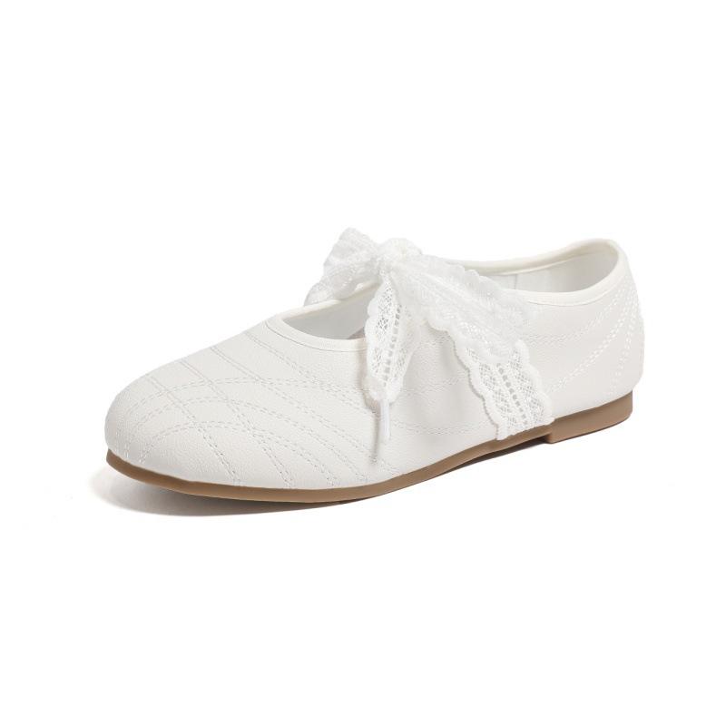Ballet style bow shallow mouth Mary Jane shoes women's new comfortable and light fashion versatile flat bottom