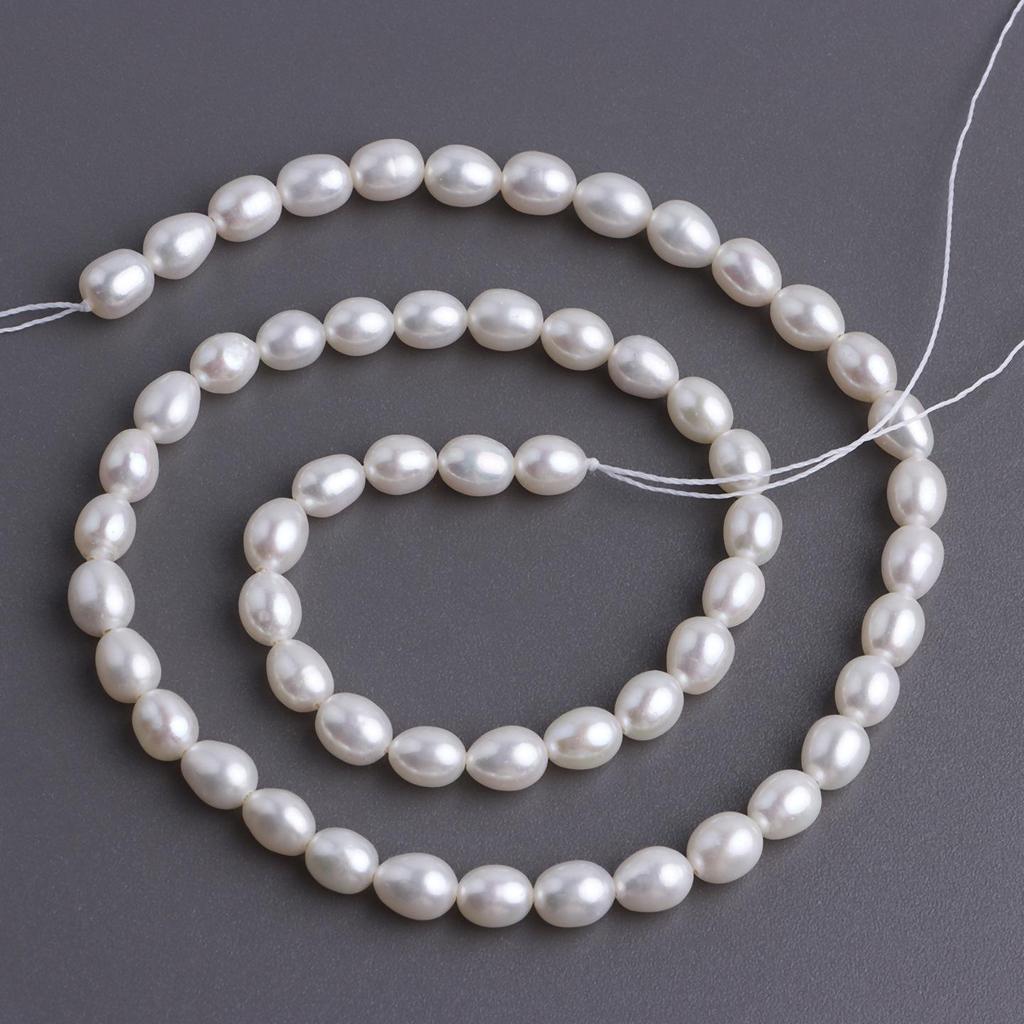 Glänzende 5-6mm Süßwasser-Reisperlen für die DIY-Schmuckherstellung