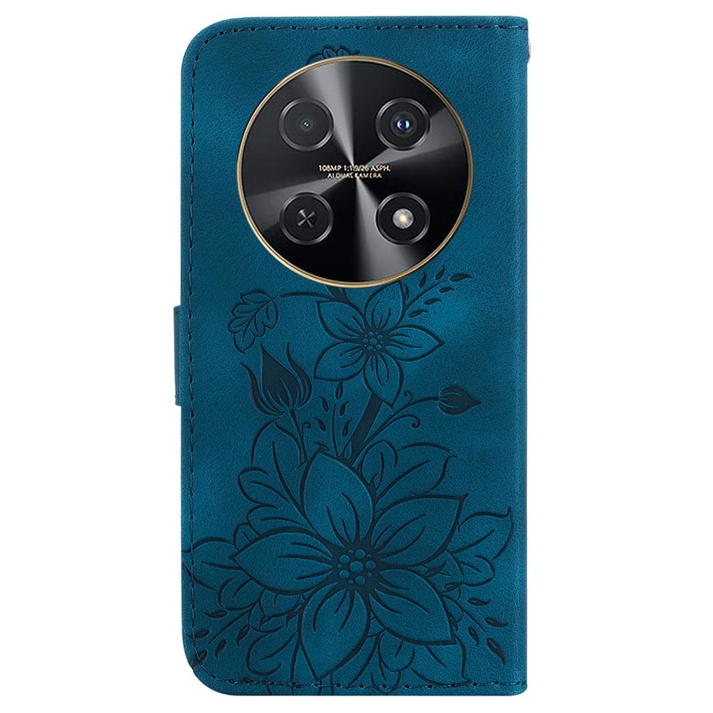 For Huawei nova 12i 4G Wallet Case PU Leather Phone Cover Flower Imprinted