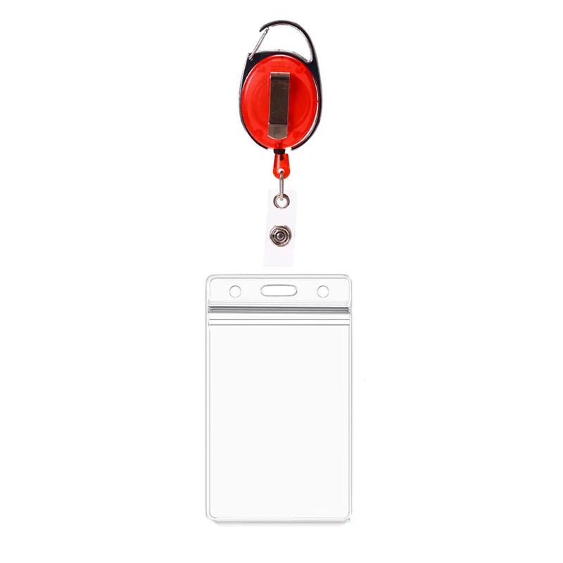 Transparent Card Holder Nurse Retractable Badge Reel Clip Business Card Holde Work Lanyard ID Name Card Cover Case Accessories