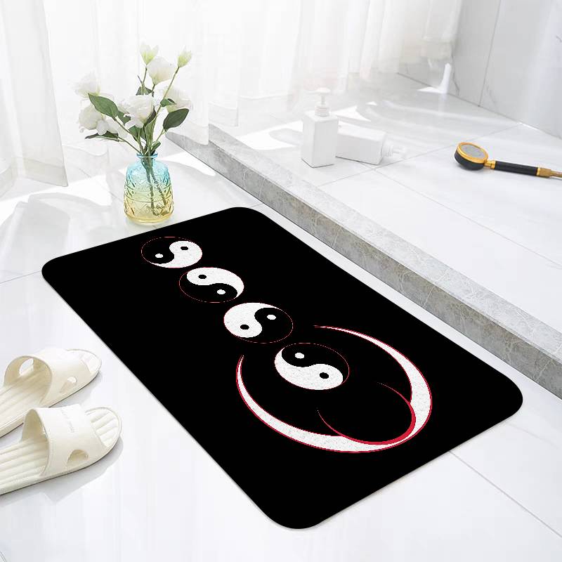Chinese Tai Chi Bagua Yin Yang Floor Mats Home Laundry Rug Carpet For Living Room Decor Lounge Area Anti-slipEntrance Doormat