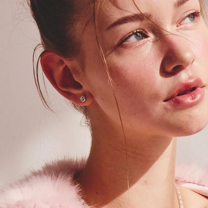 [Silver925post] Rosé Silver Earrings