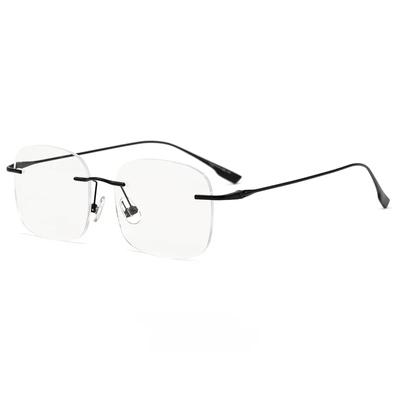 Gold Silver Rimless Square Glasses Women Anti Blue Light Retro Fashion Eyewear Frame Eyeglasses