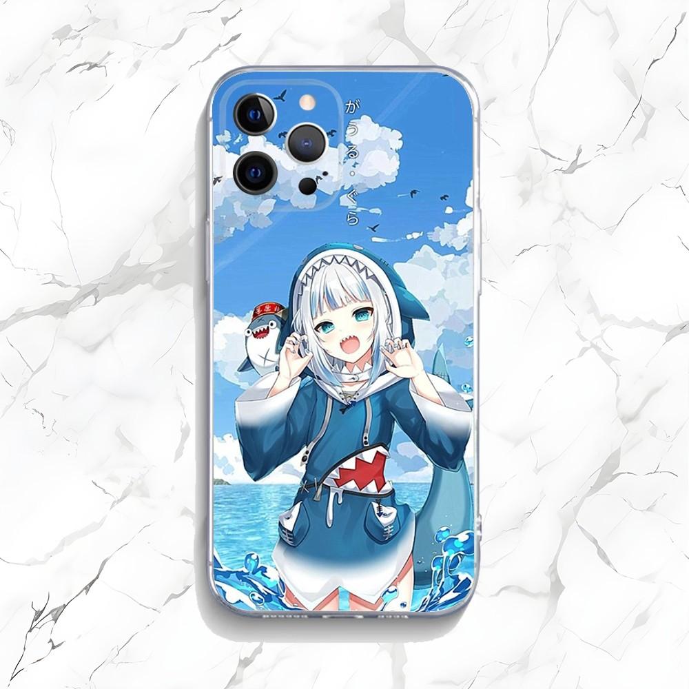 

Милый чехол для телефона Gura Gawr для iPhone 15,14,13,12,11 Plus,Pro,Max,XR,XS,X,7,8 Plus,SE,Mini Прозрачный силиконовый мягкий iPhone14