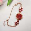 Luxury Women's Bracelet Watch Exquisite Vintage Female Clock Flower Quartz Wristwatch  Daily Wear
