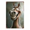 Vintage Metal Horse Sign 20x30cm Rustic Wall Art Decor