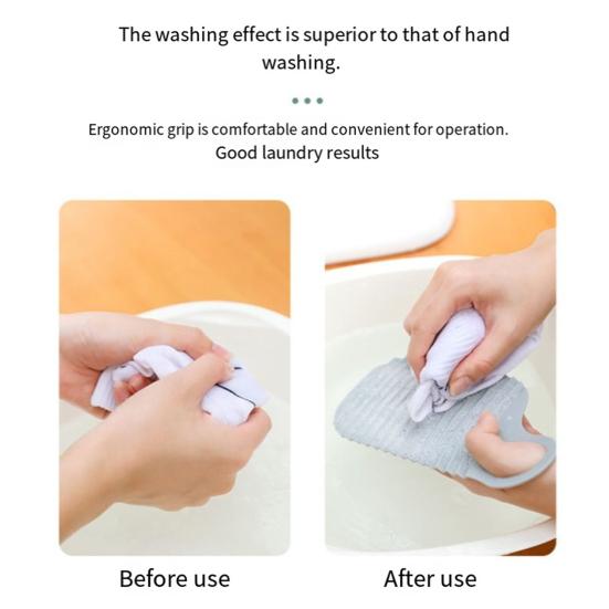 2Pcs Mini Washing Board Ergonomic Handle Lightweight Thickened Non-slip Portable Travel Handheld Underwear Sock Towel Laundry Washing Board