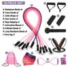 17PCS Resistance Bands Collection for Ladies Latex Exercise Workout Band Stretch Training Fitness Gym Equipment for Home Bodybuild Practical Use