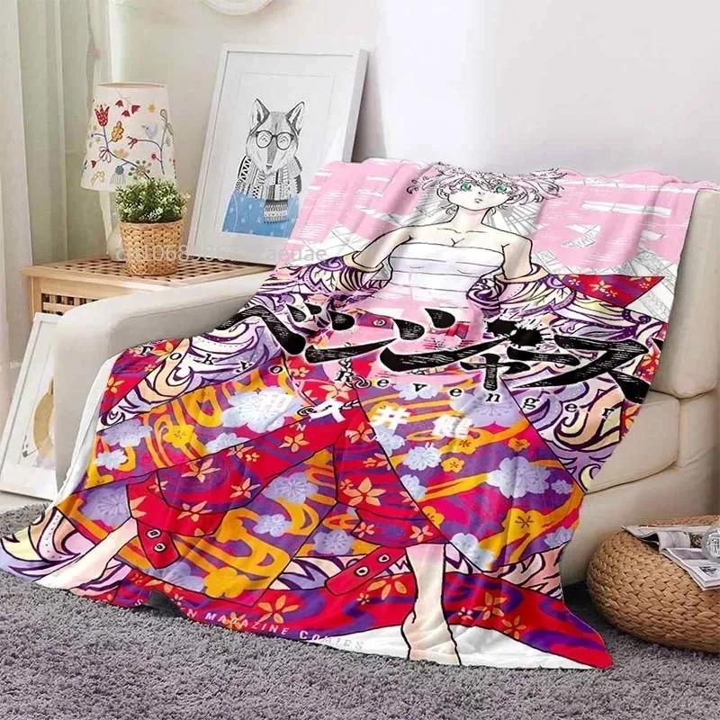 3D Anime Tokyo Revengers Printed Blanket Portable Breathable Warm Bedding Travel Blanket