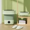 Foldable Mini Washer Large Capacity Clothes Spin Dryer Bucket Ultrasonic Mini Washer  Underwear